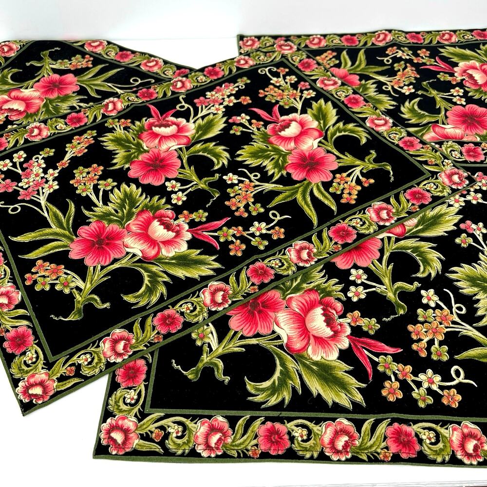 April Cornell Avonlea placemats spring roses - set of 4